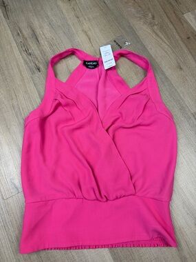 Bebe Pink Wrap Banded Tank Top. NWT. Size XS